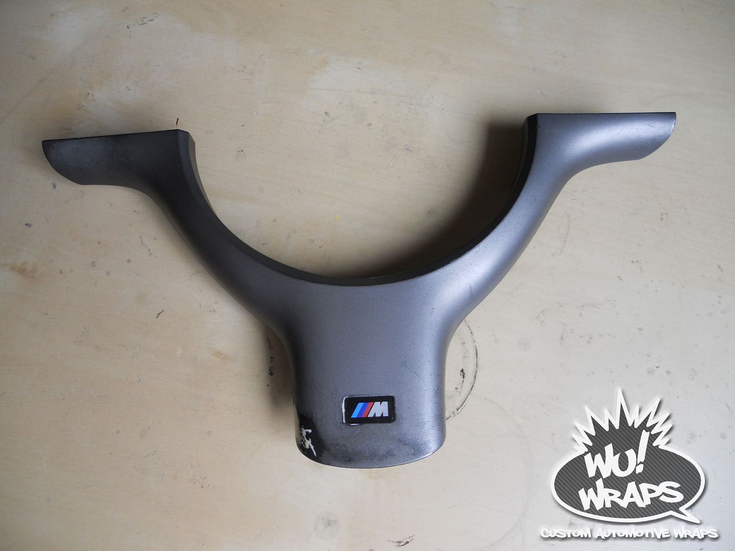 BMW e46 M steering wheel trim Vvivid Vinyl 4D True R black CF vinyl